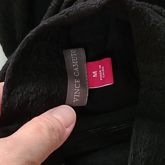 Vince Camuto women's black textured sleeveless dress size Medium - Picture 4 of 8